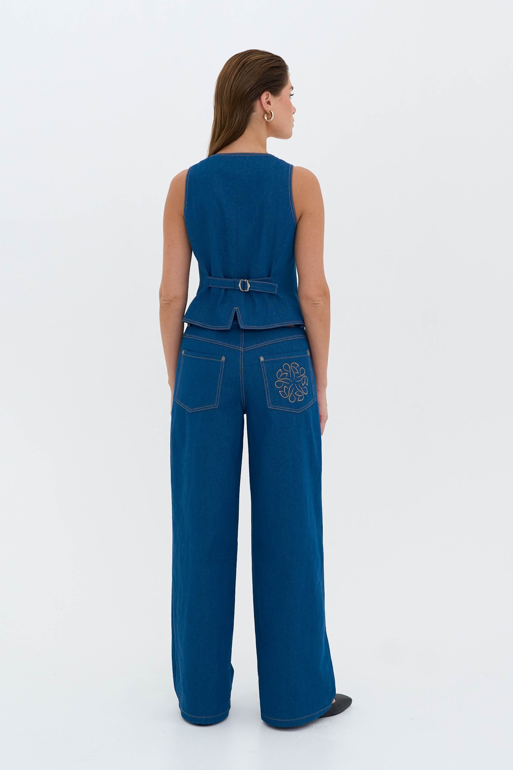 Mid- rise, Wide Leg Jeans “Love Journey”