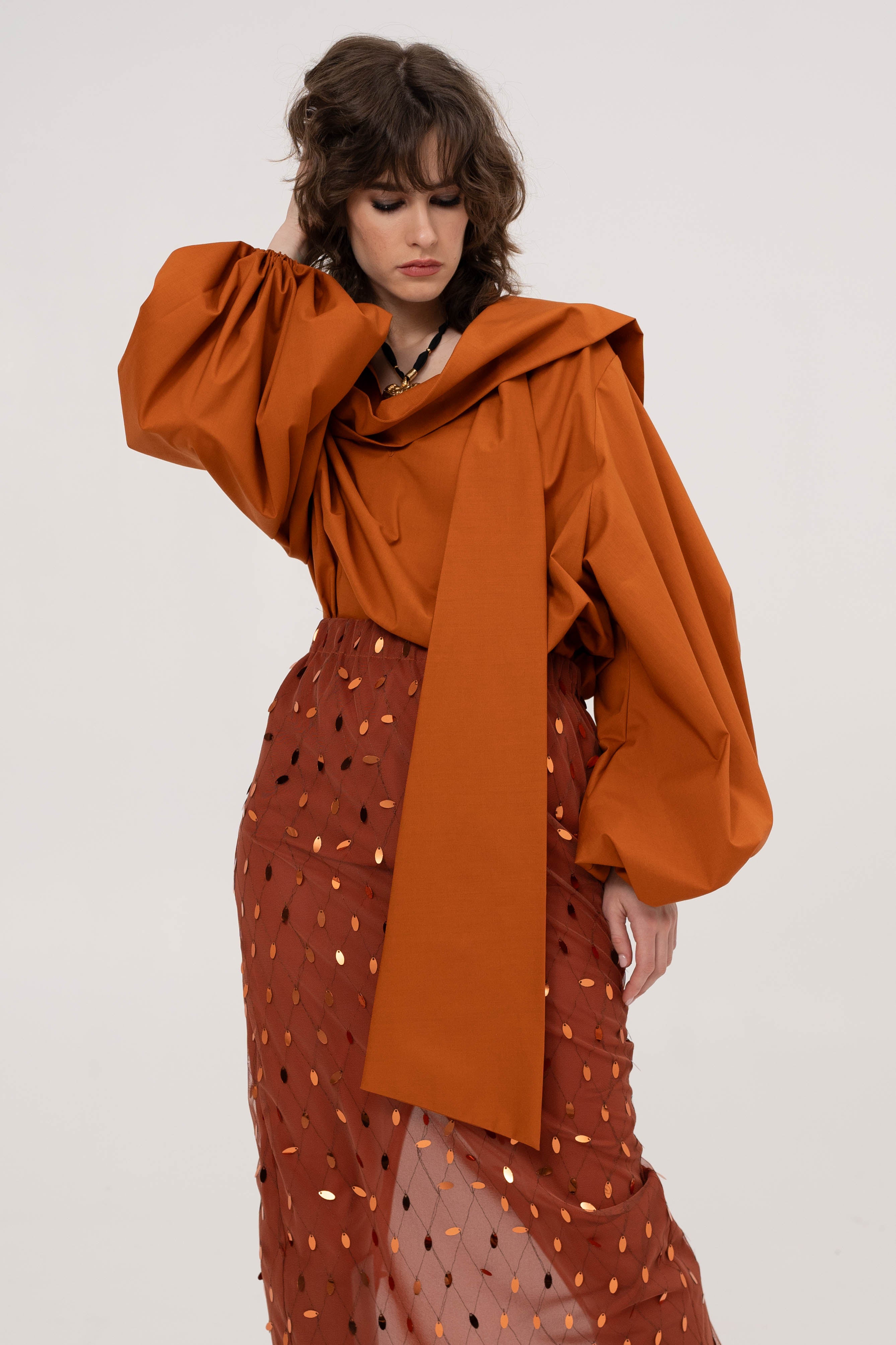 Midi skirt embellished with mirror details - Mirror, Mirror