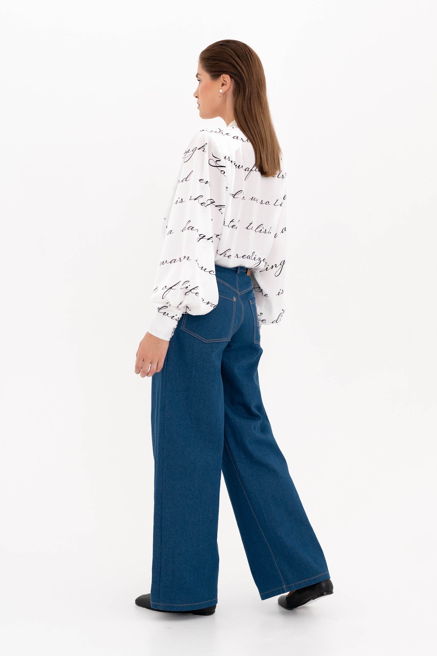 Italian Silk Blouse “Love Letter”