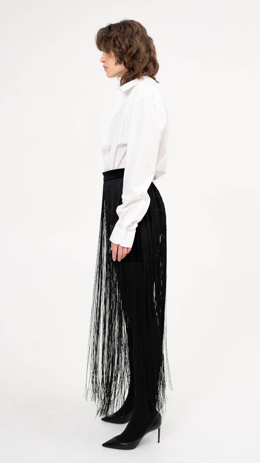 Long tassel skirt in black - Just try