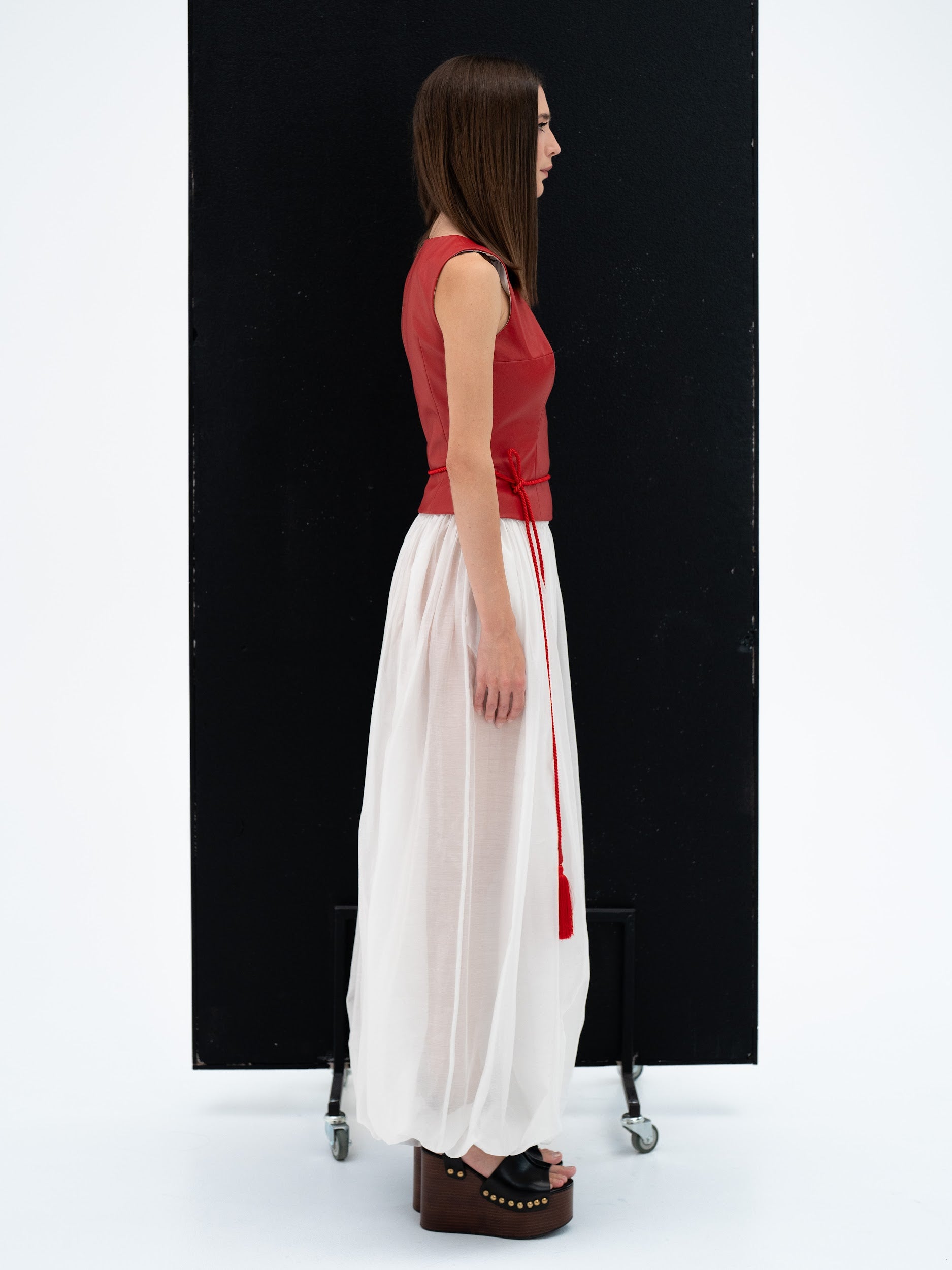 Jean taille mi-haute et jambe large « Love Journey »