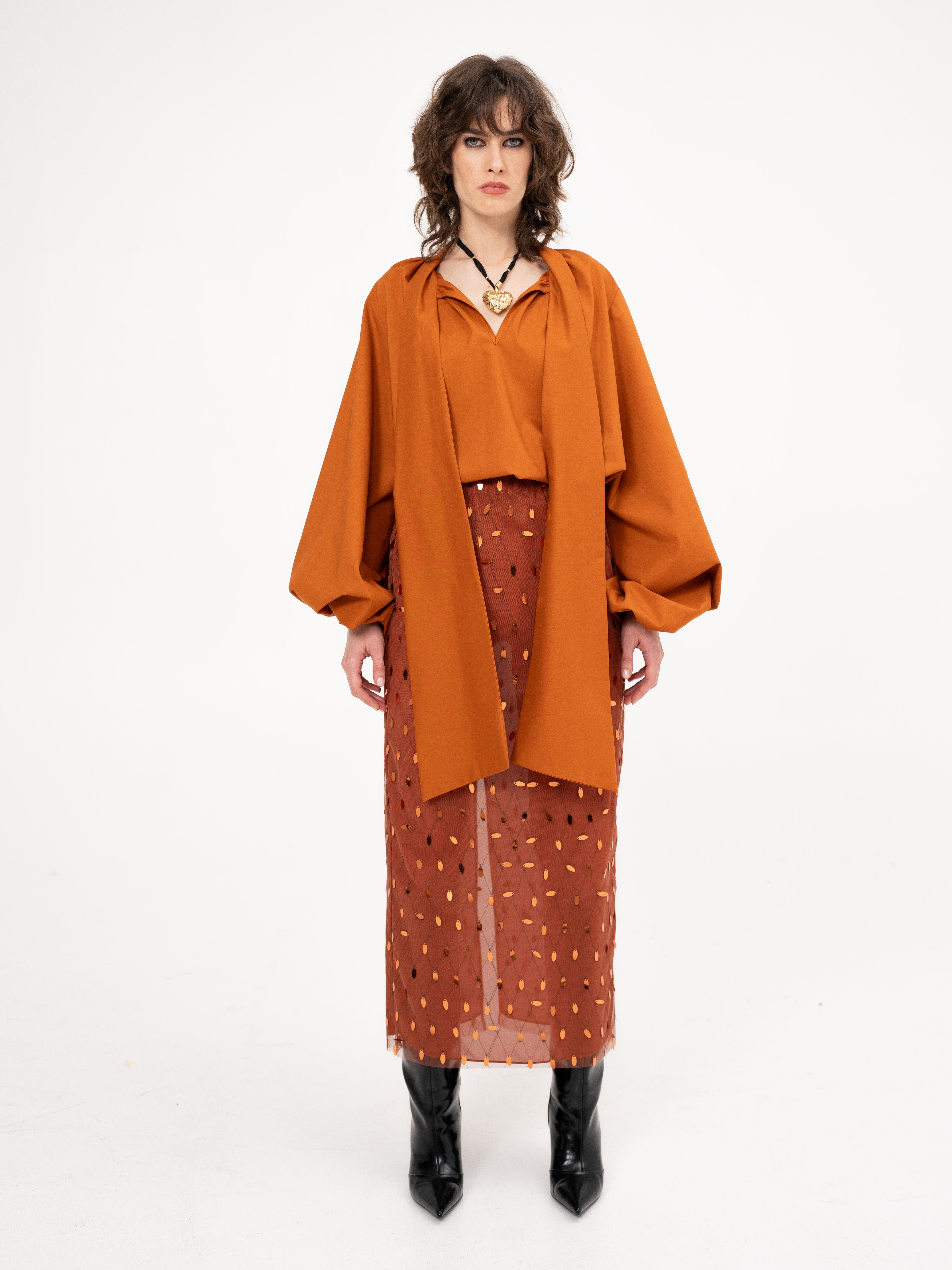 Midi skirt embellished with mirror details - Mirror, Mirror