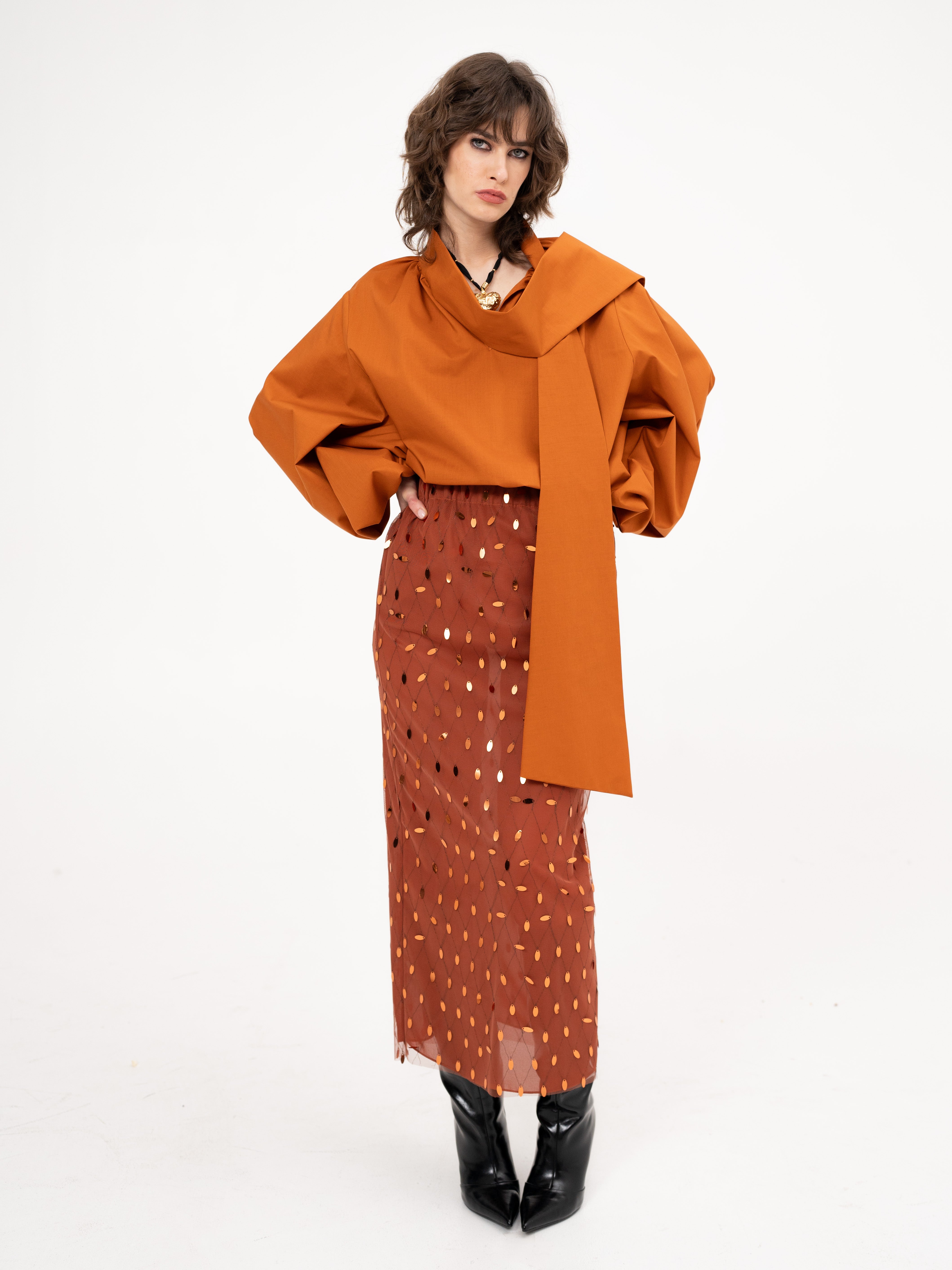 Midi skirt embellished with mirror details - Mirror, Mirror