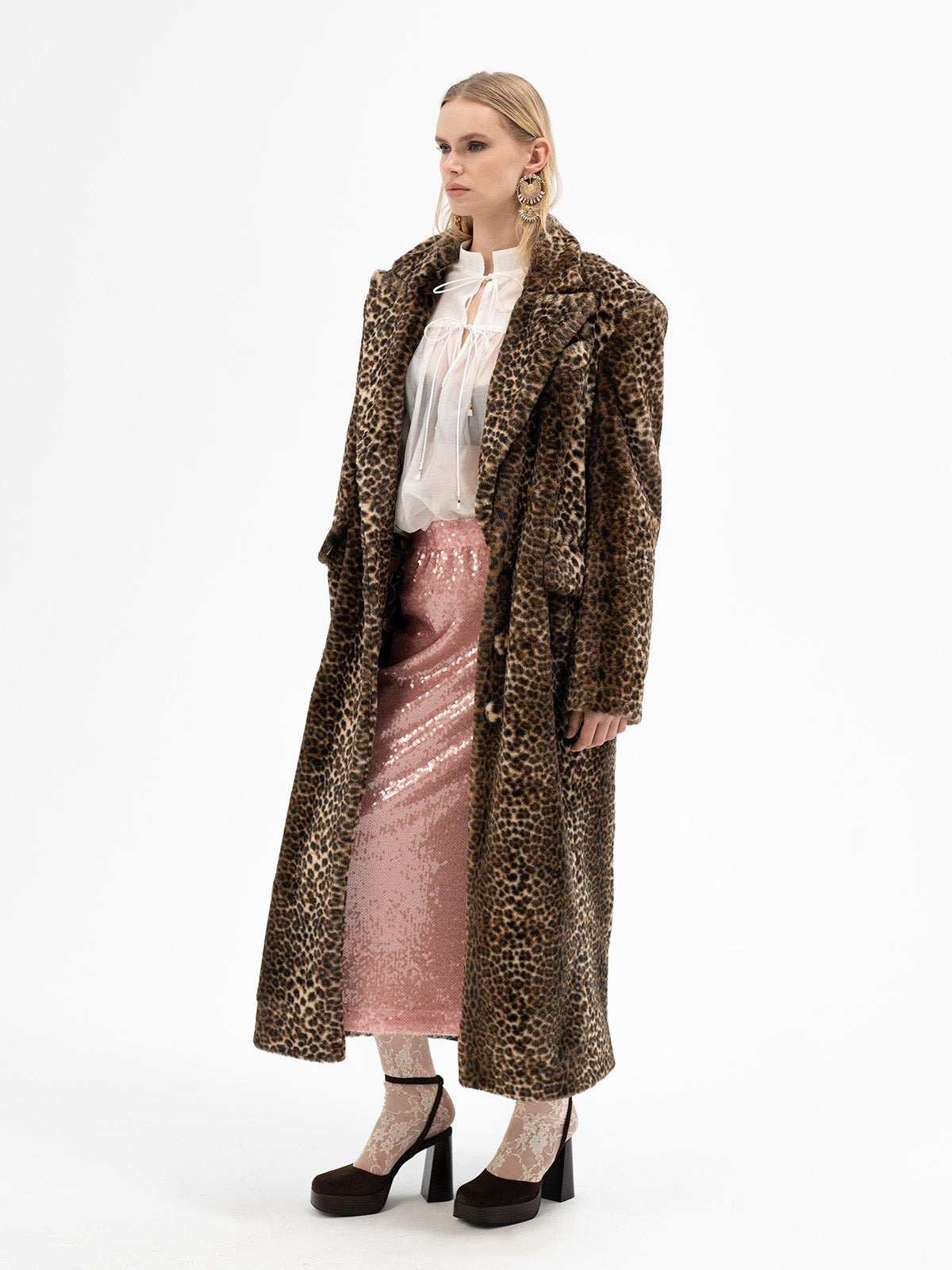 Faux Fur Maxi Coat - Fehu Rune