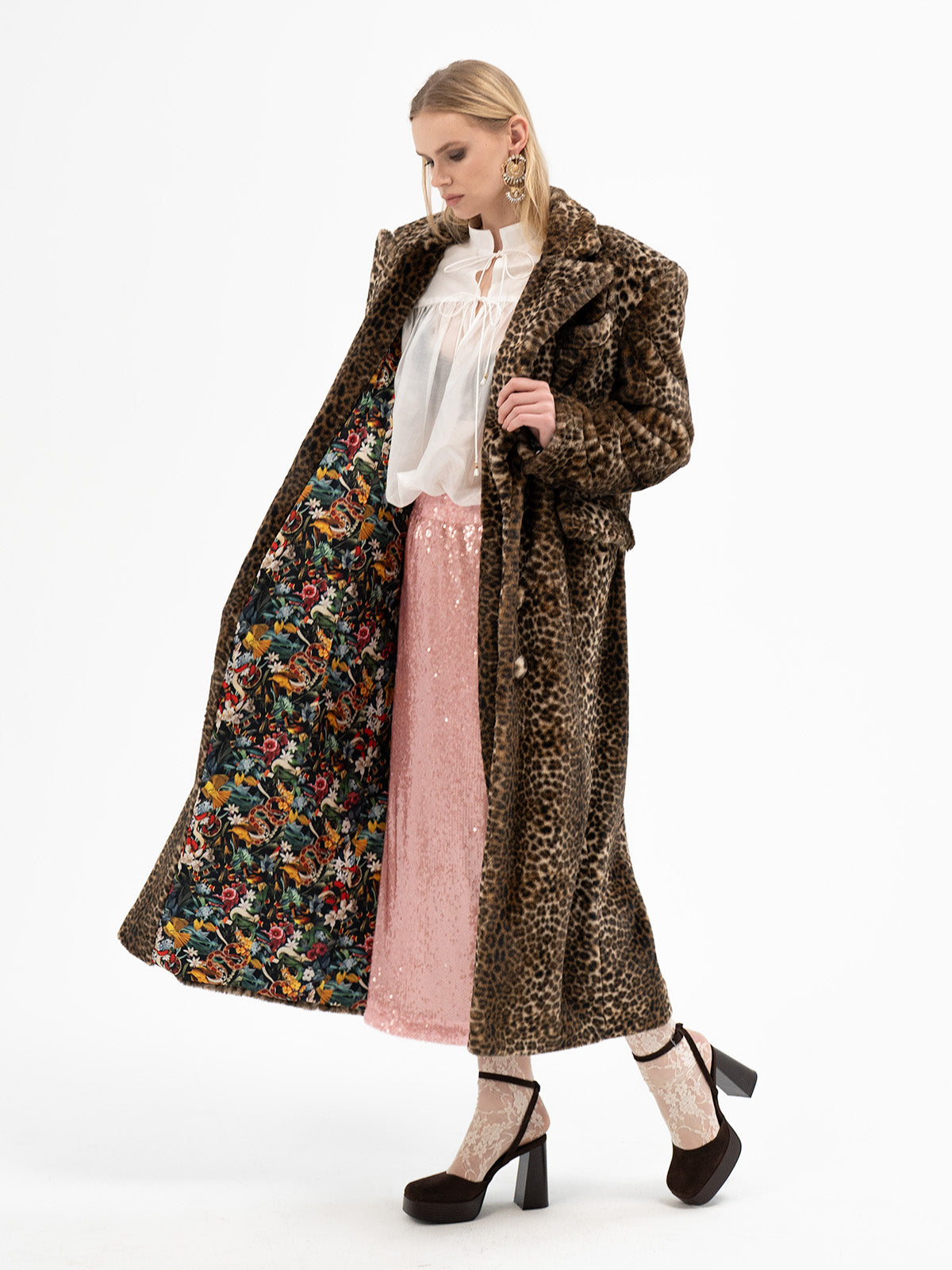 Faux Fur Maxi Coat - Fehu Rune
