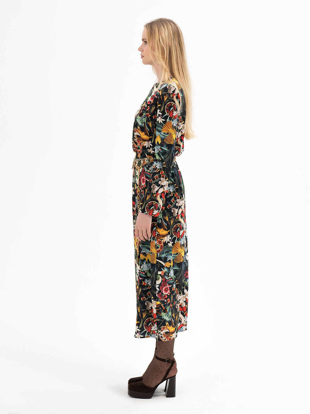 Satin Midi Dress - Ansuz Rune