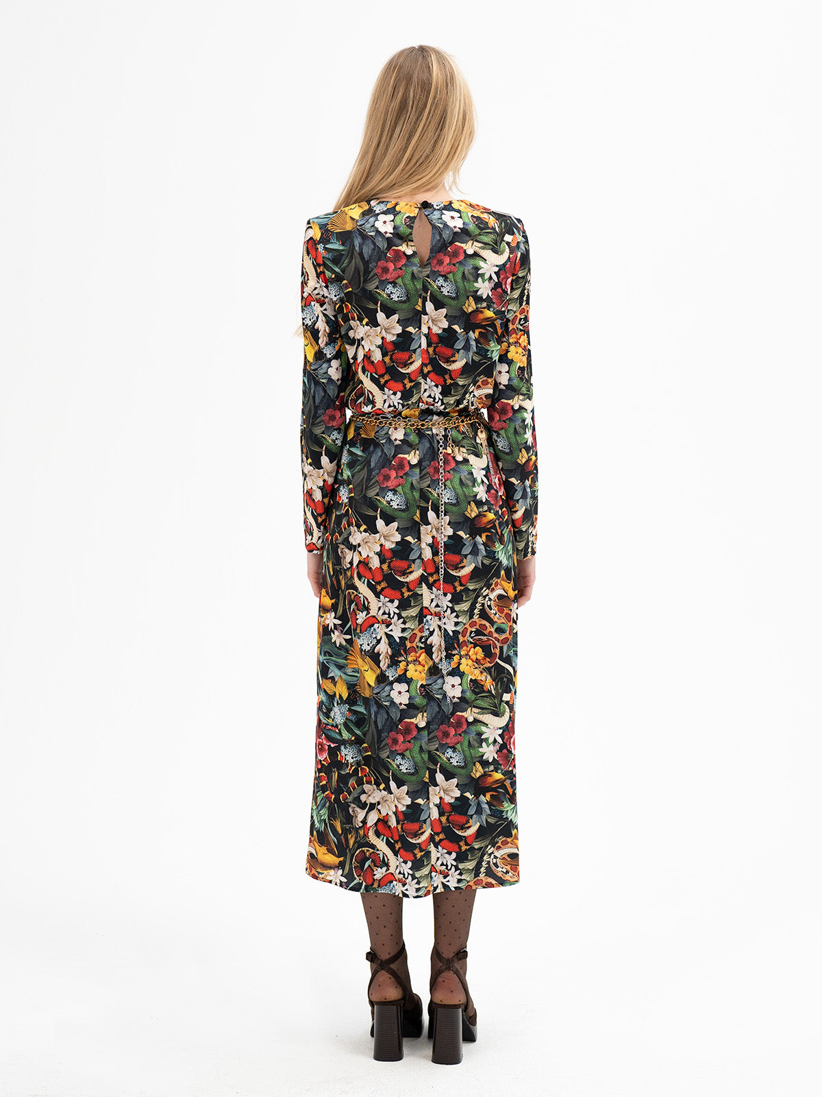 Satin Midi Dress - Ansuz Rune