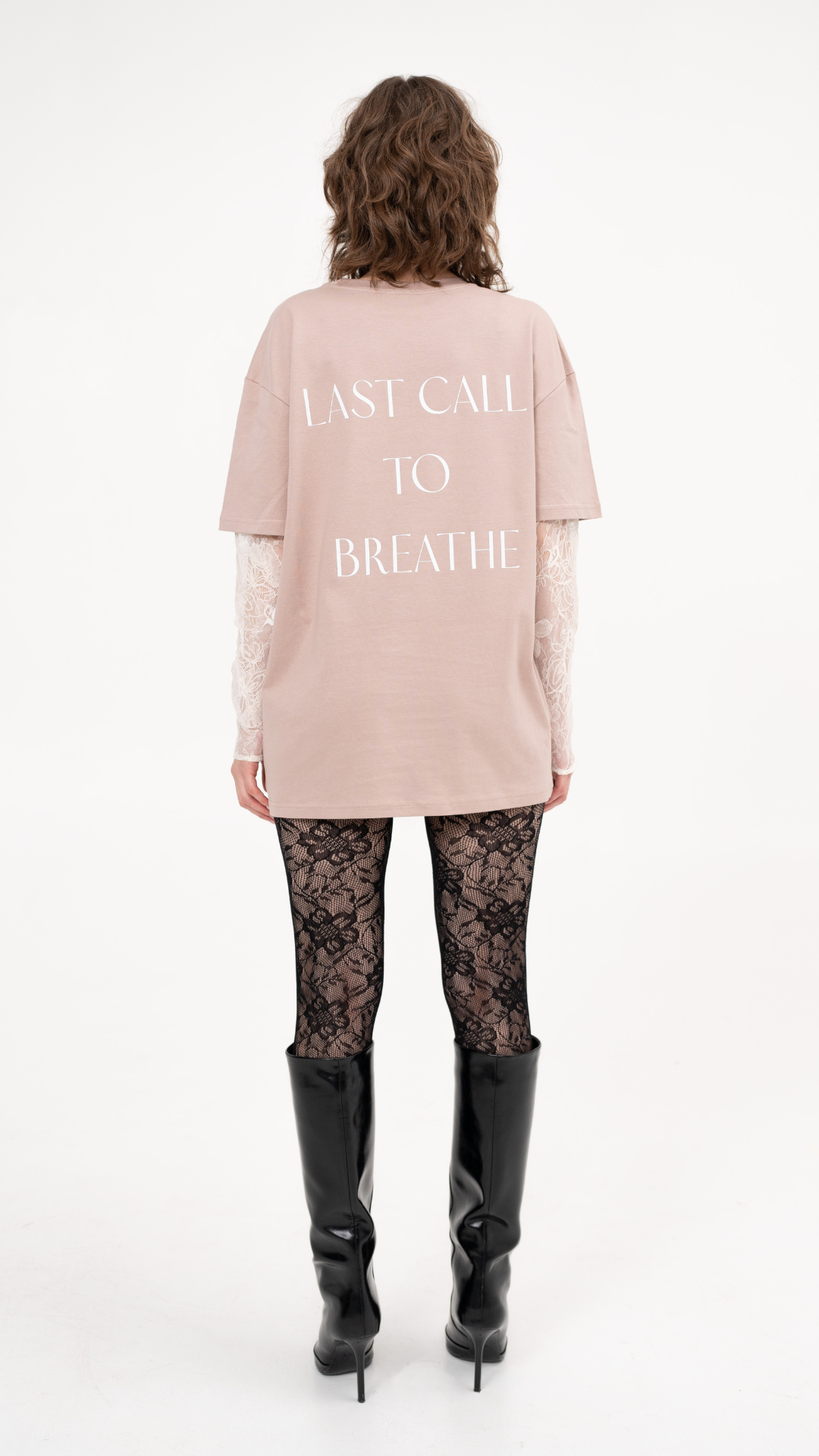 T-shirt with under-layer lace  long sleeves - Smells Like Teen Spirit
