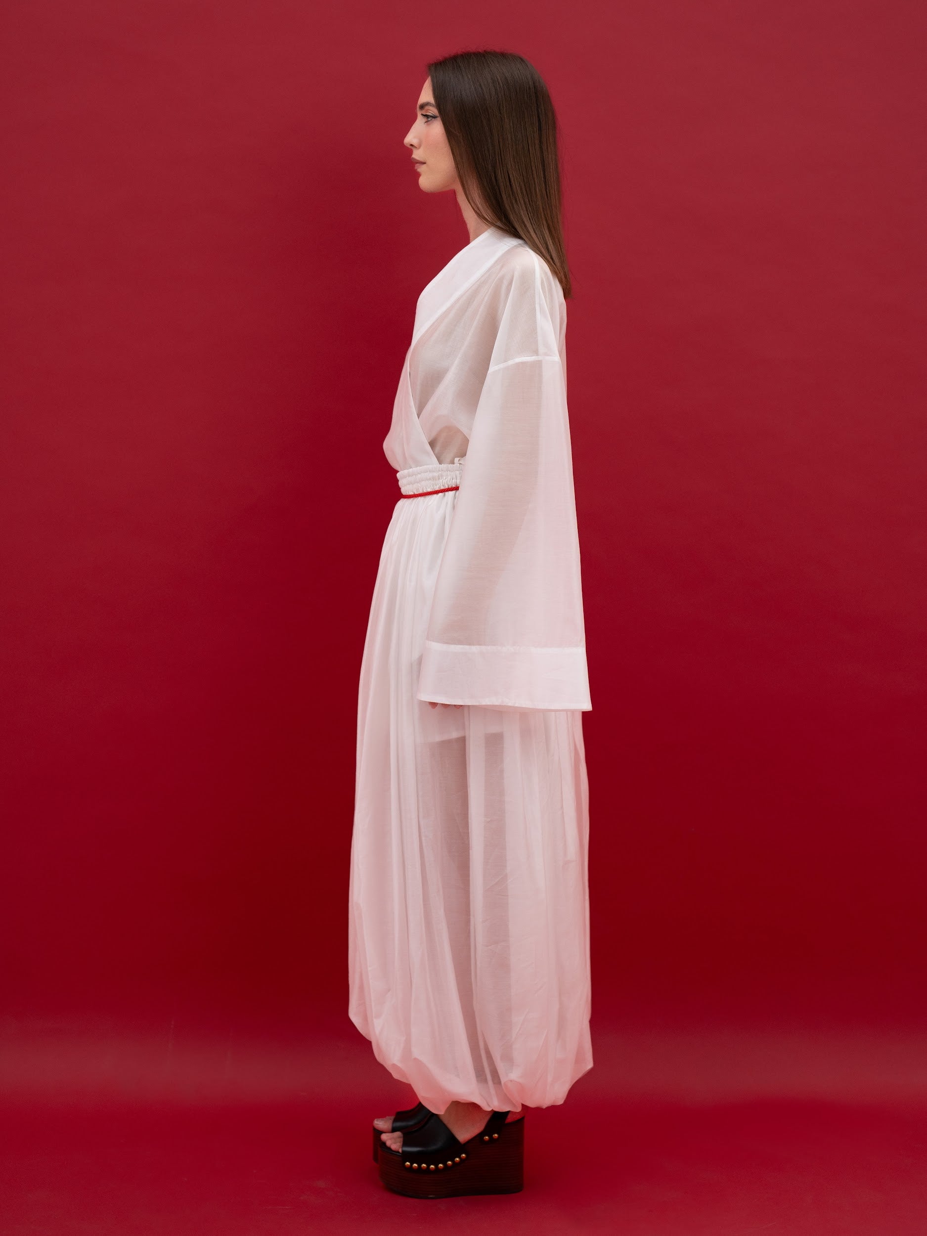Jean taille mi-haute et jambe large « Love Journey »