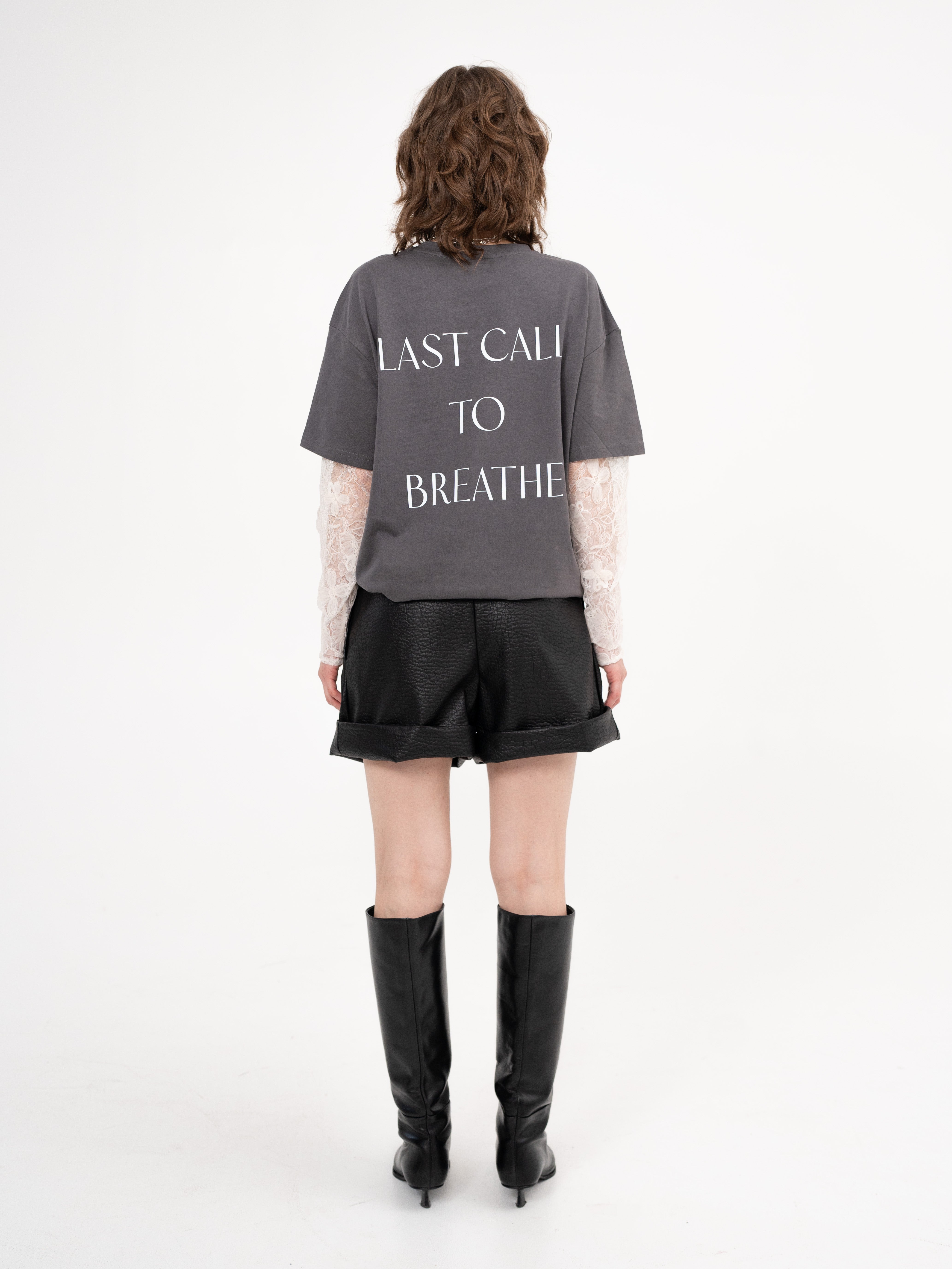 T-shirt with under-layer lace long sleeves - LAST CALL TO BREATHE