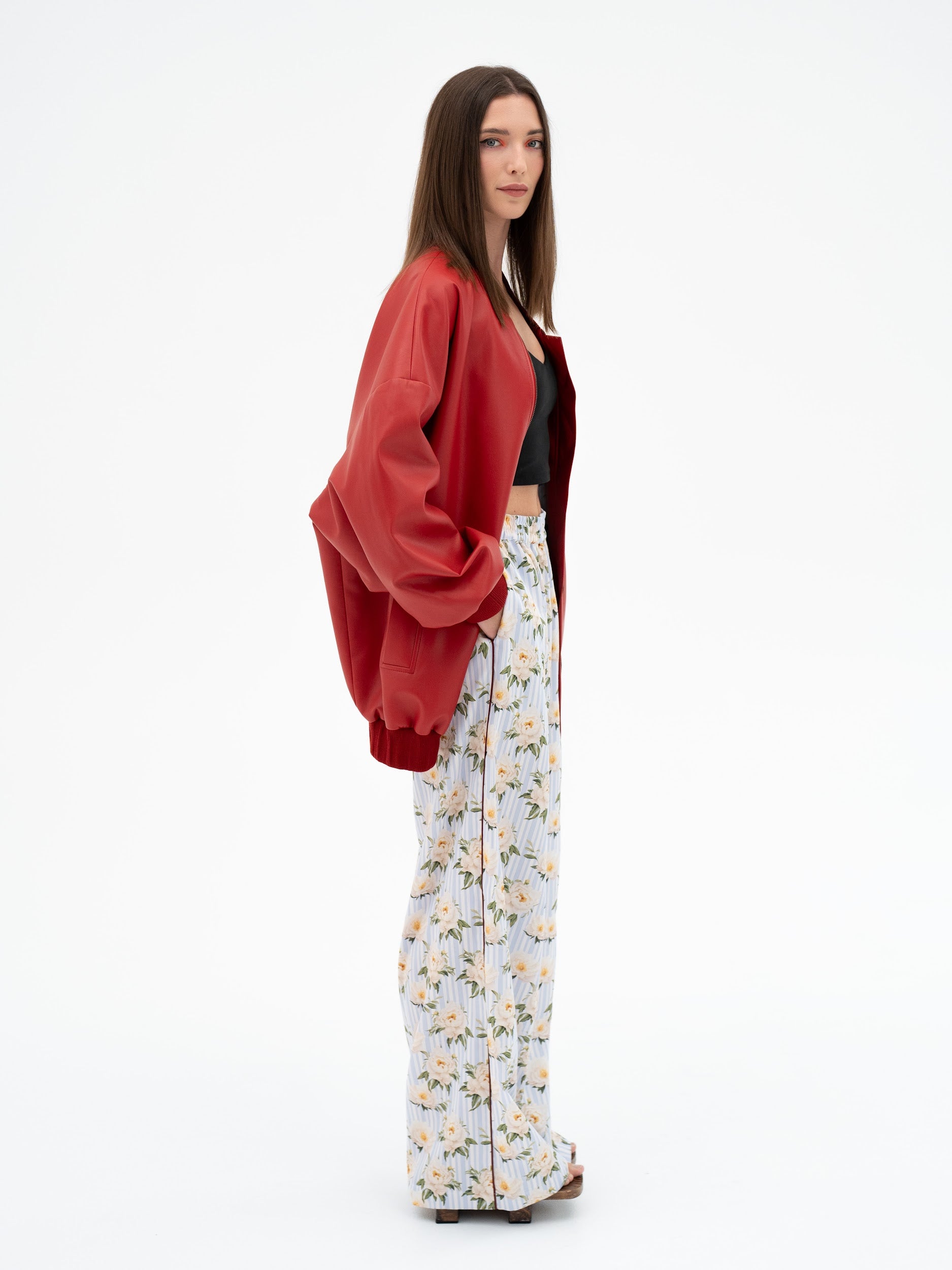 Jean taille mi-haute et jambe large « Love Journey »