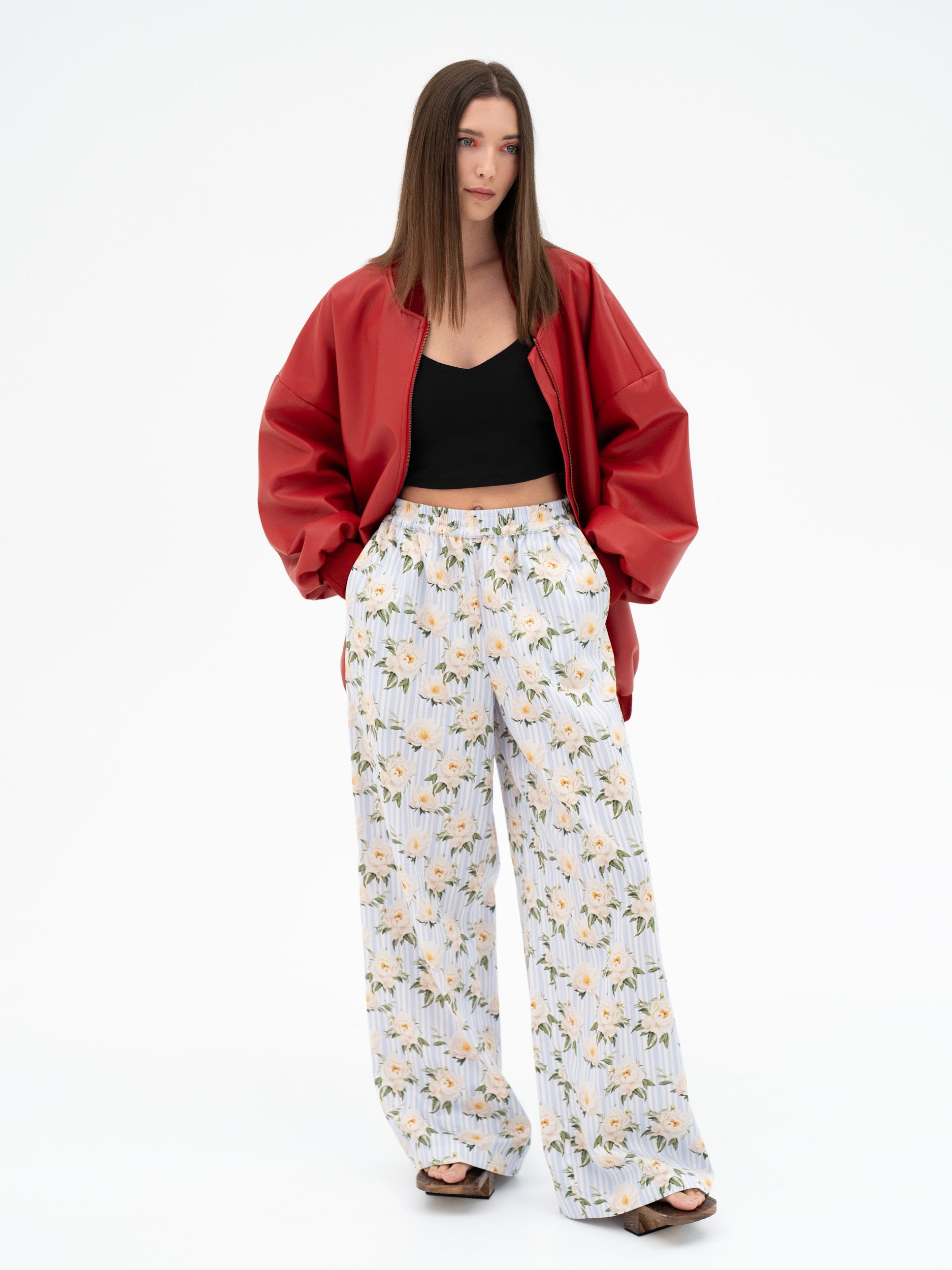 Jean taille mi-haute et jambe large « Love Journey »