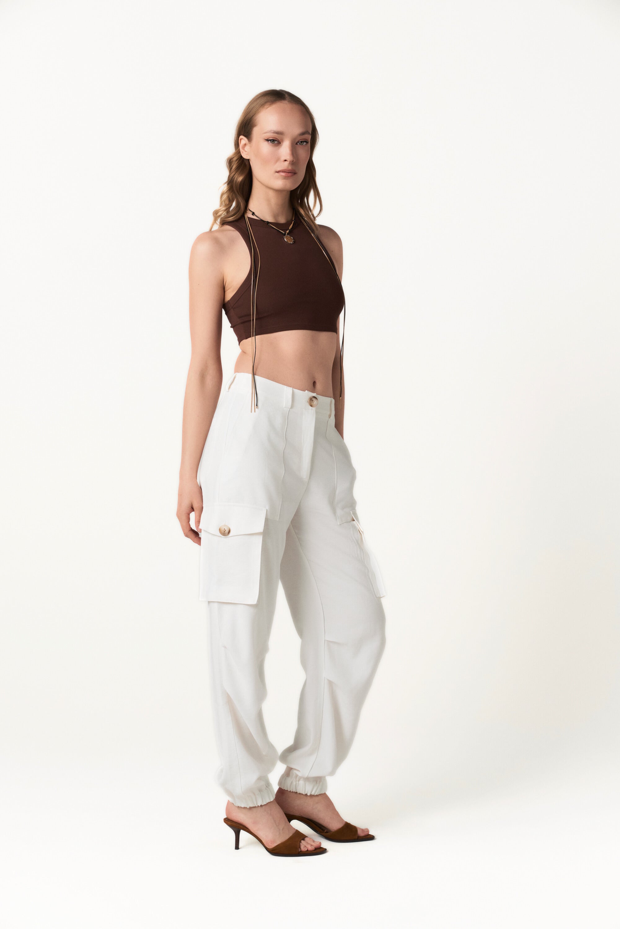 White Cargo Pants - Bare Utility