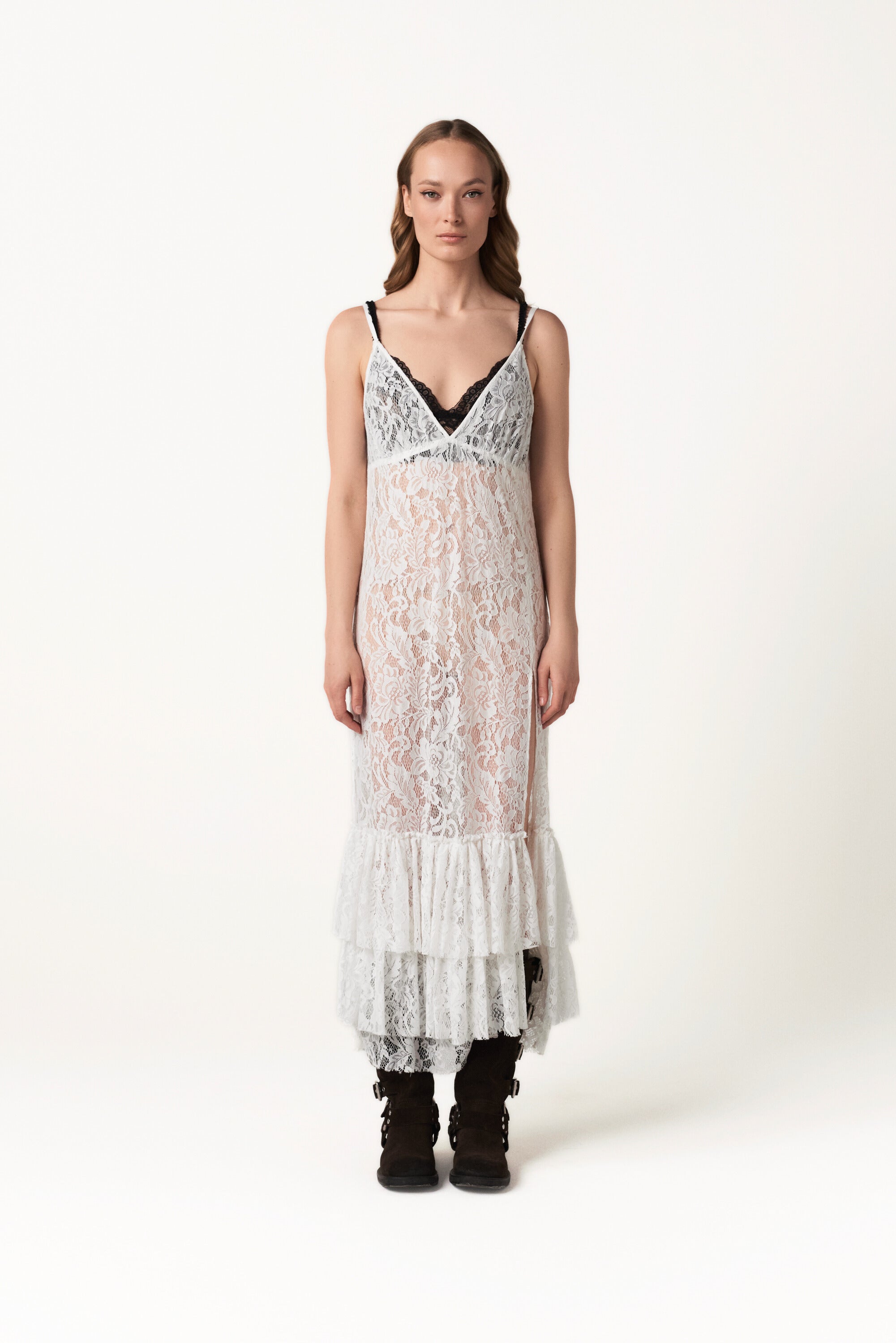 Layered Lace Dress - Ghost Garden