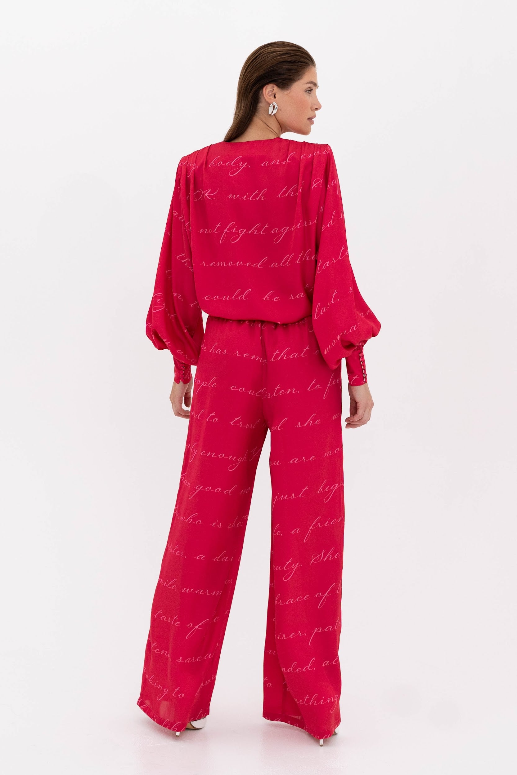 Silk Palazzo Pants “Madly in Love”