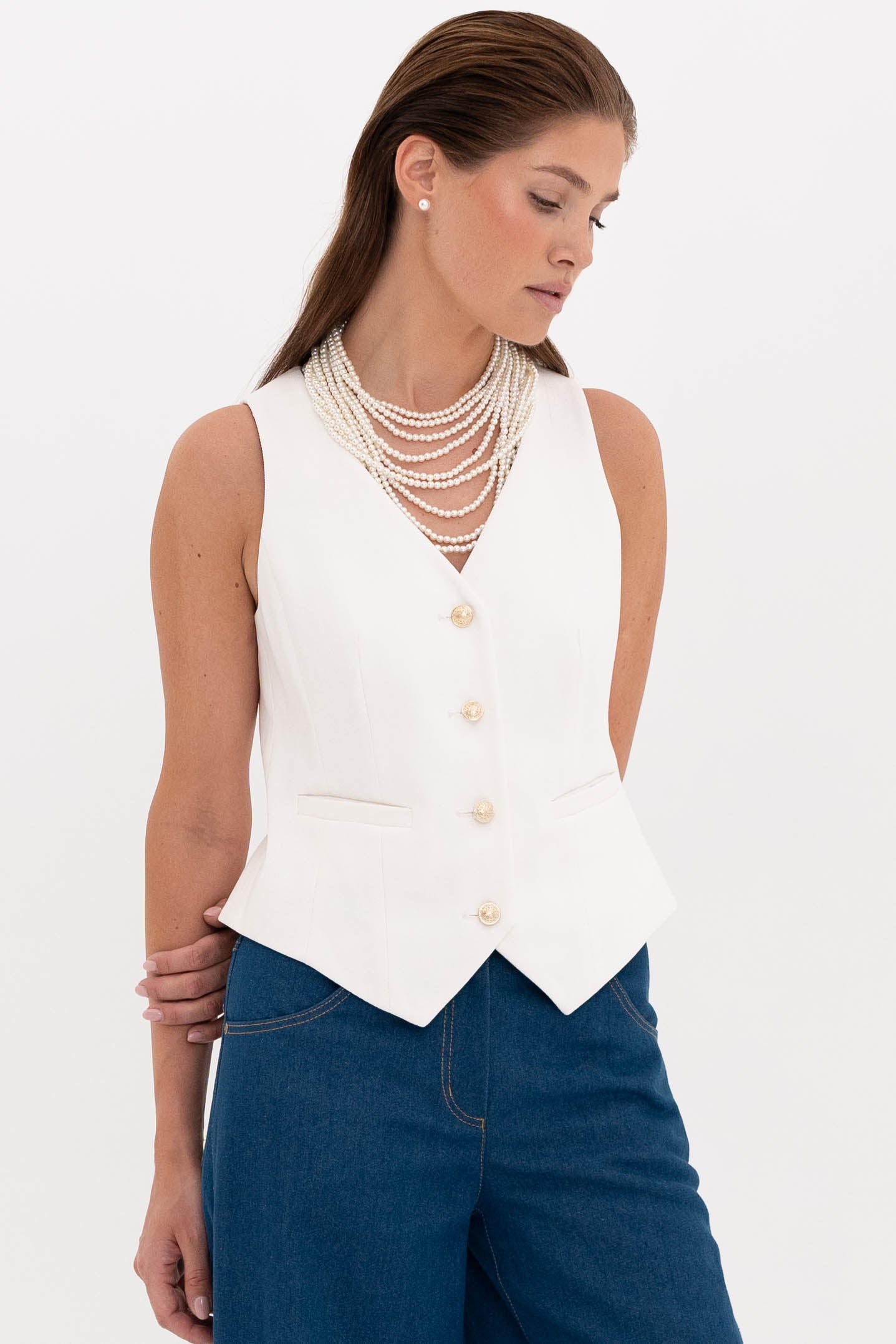 Elegant White Waistcoat “Pure Joy”