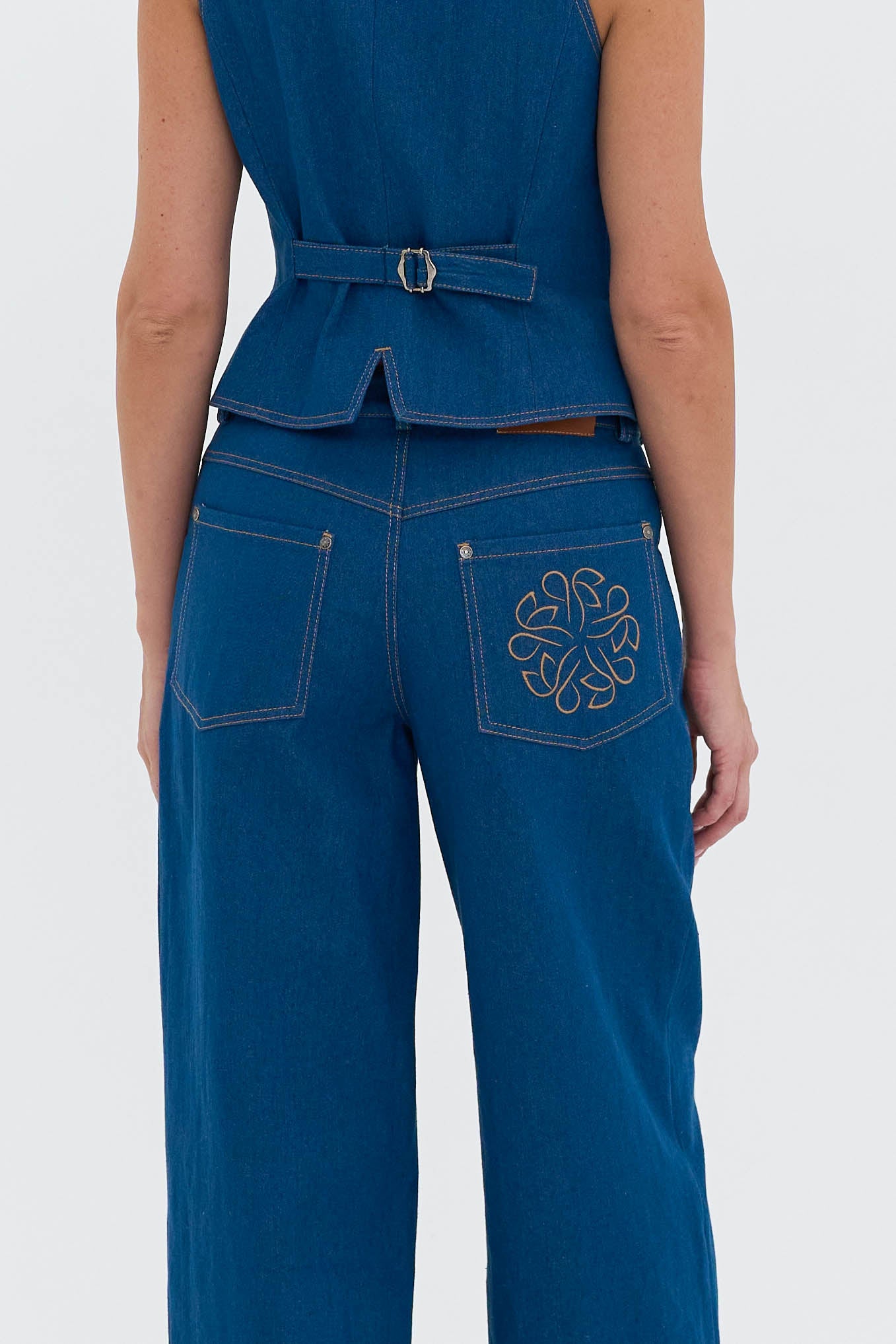 Mid- rise, Wide Leg Jeans “Love Journey”