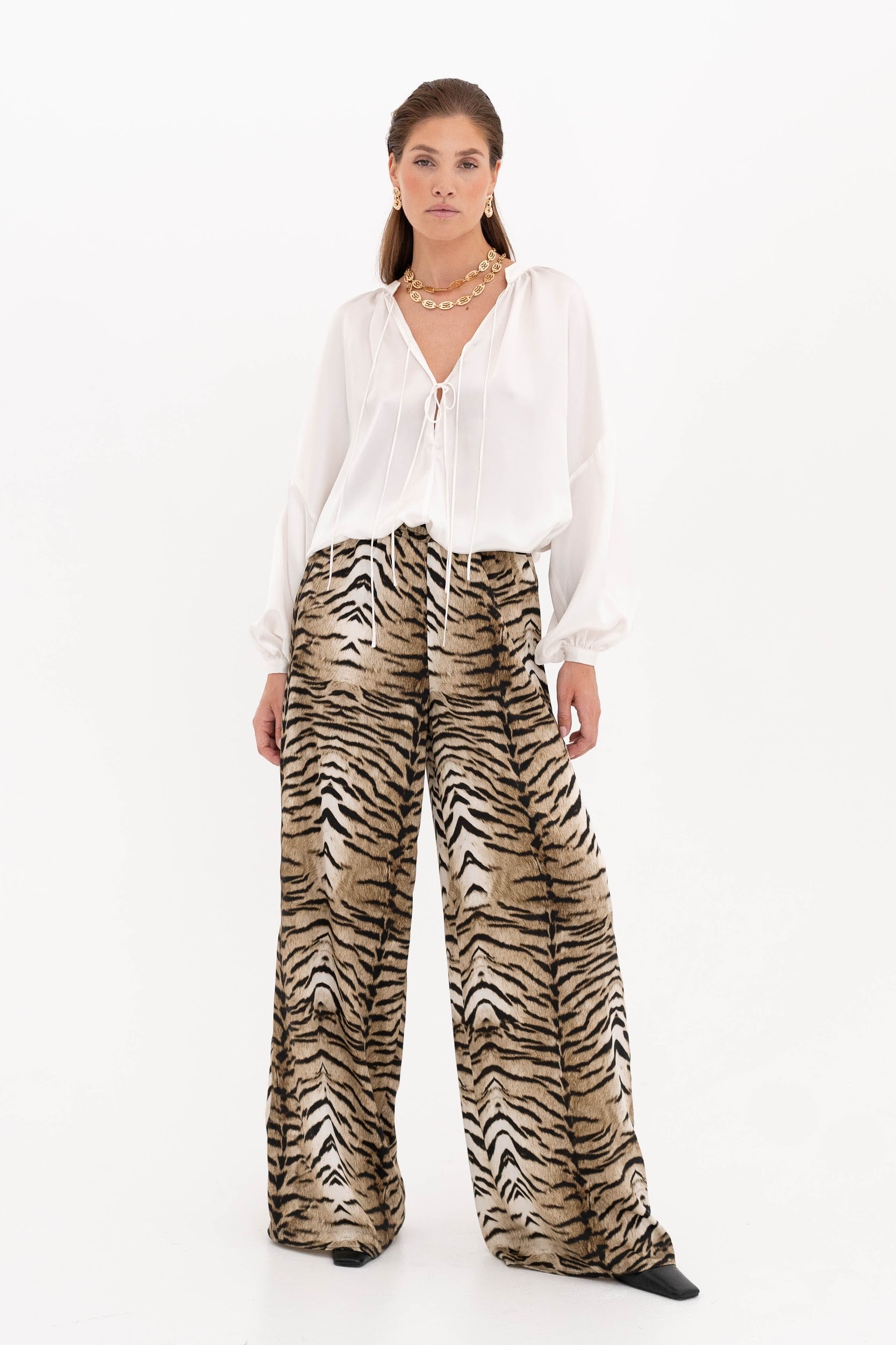 Silk palazzo Pants “Wild spirit”