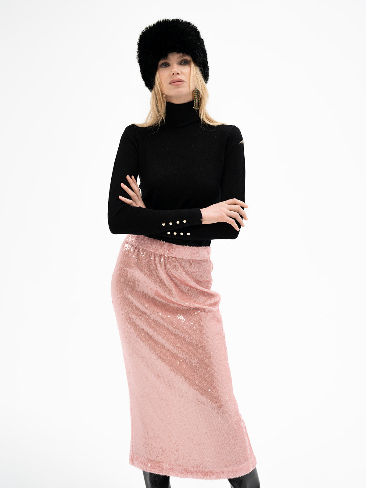 Sequin Midi Skirt – Naupiz Rune