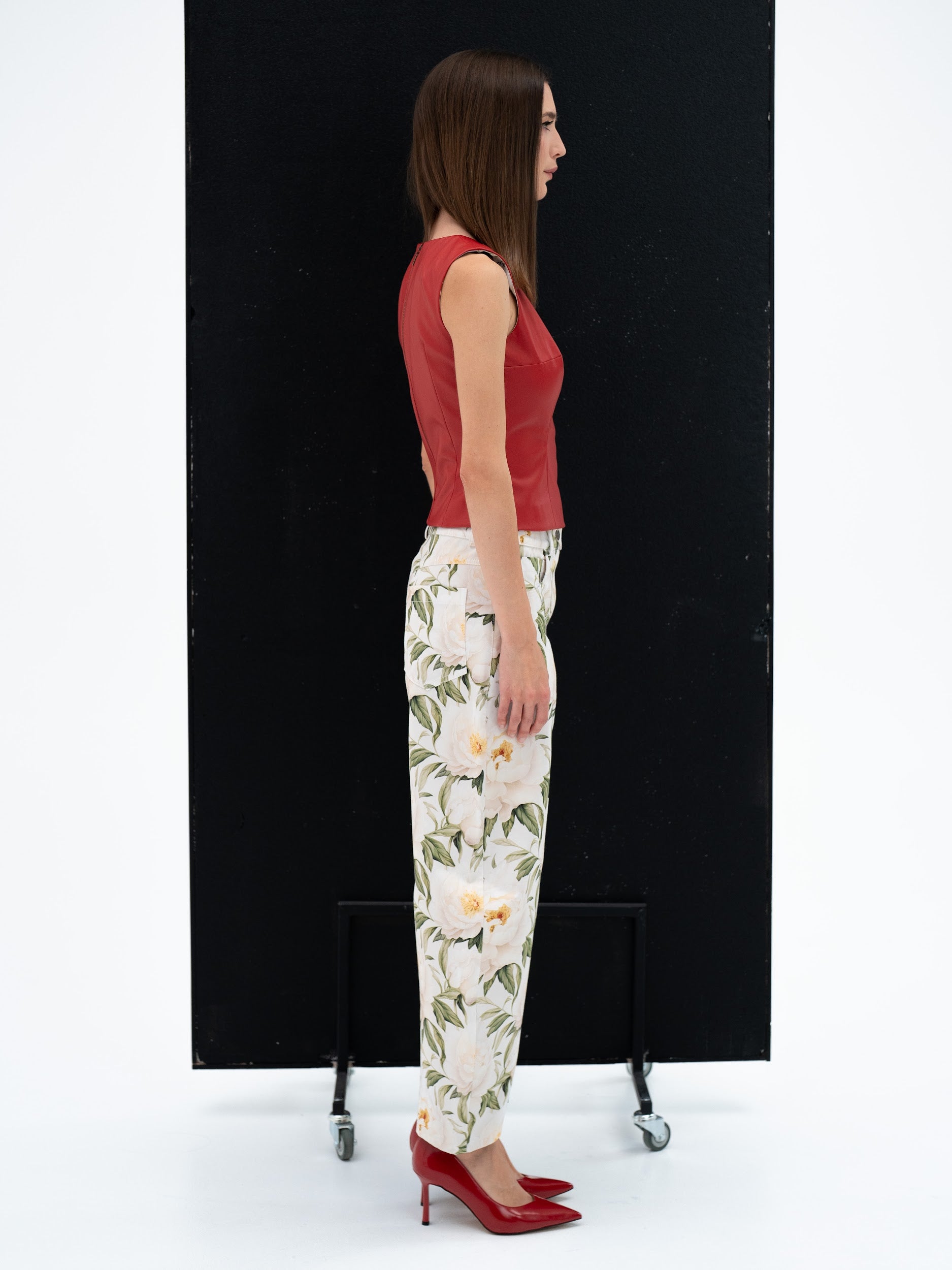 Jean taille mi-haute et jambe large « Love Journey »