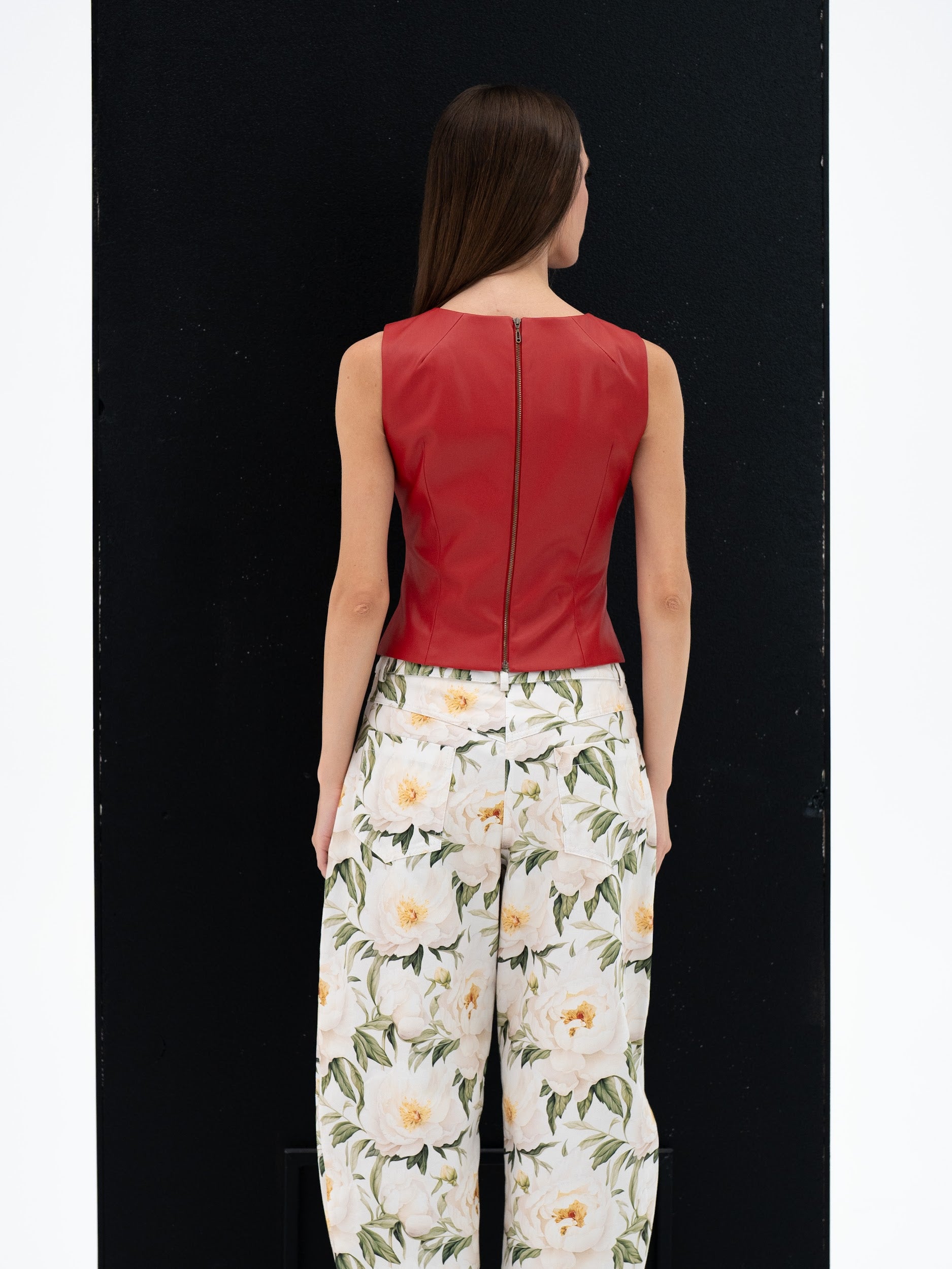 Jean taille mi-haute et jambe large « Love Journey »