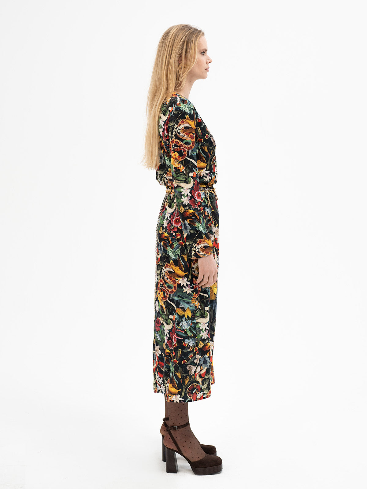 Satin Midi Dress - Ansuz Rune