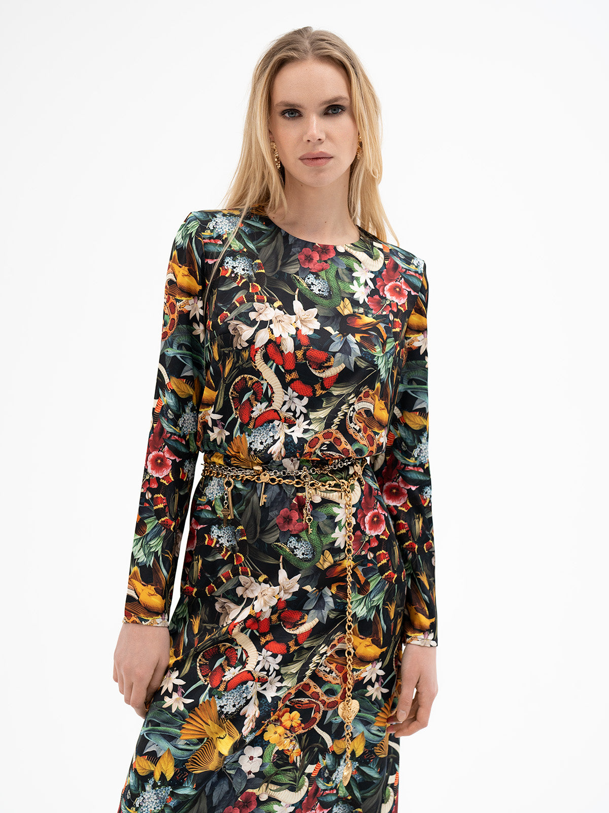 Satin Midi Dress - Ansuz Rune