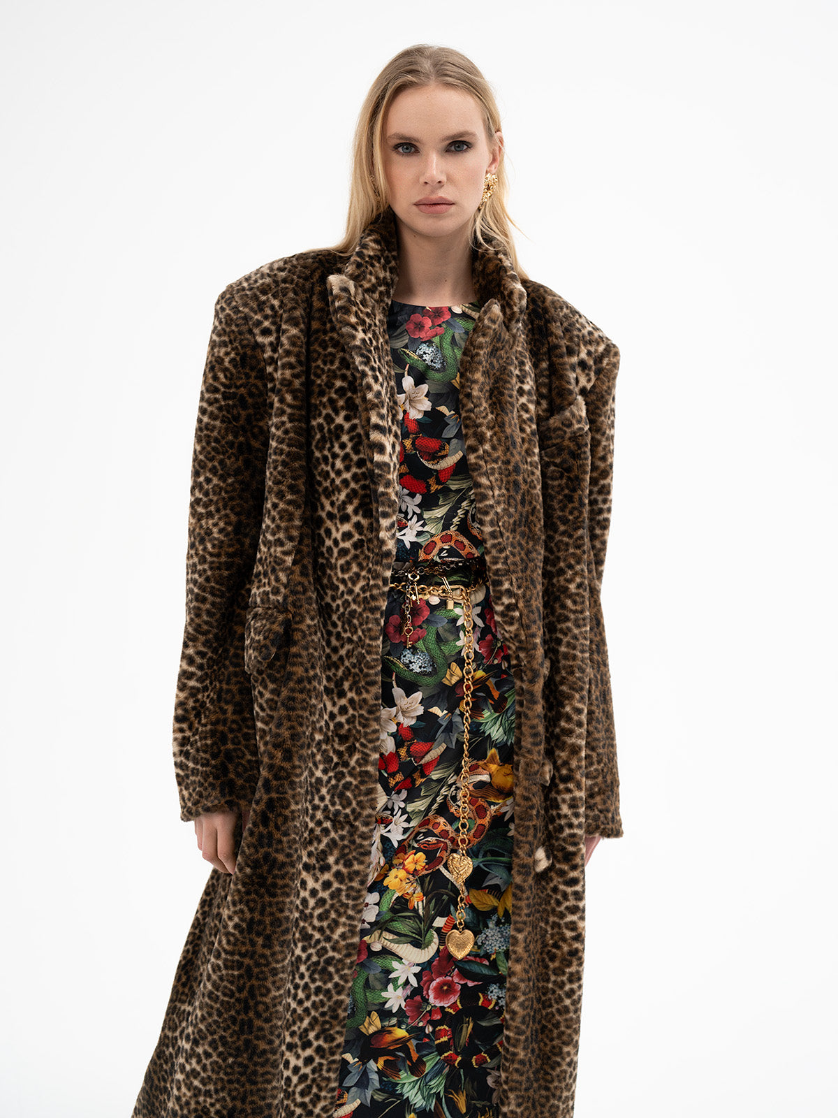 Faux Fur Maxi Coat - Fehu Rune