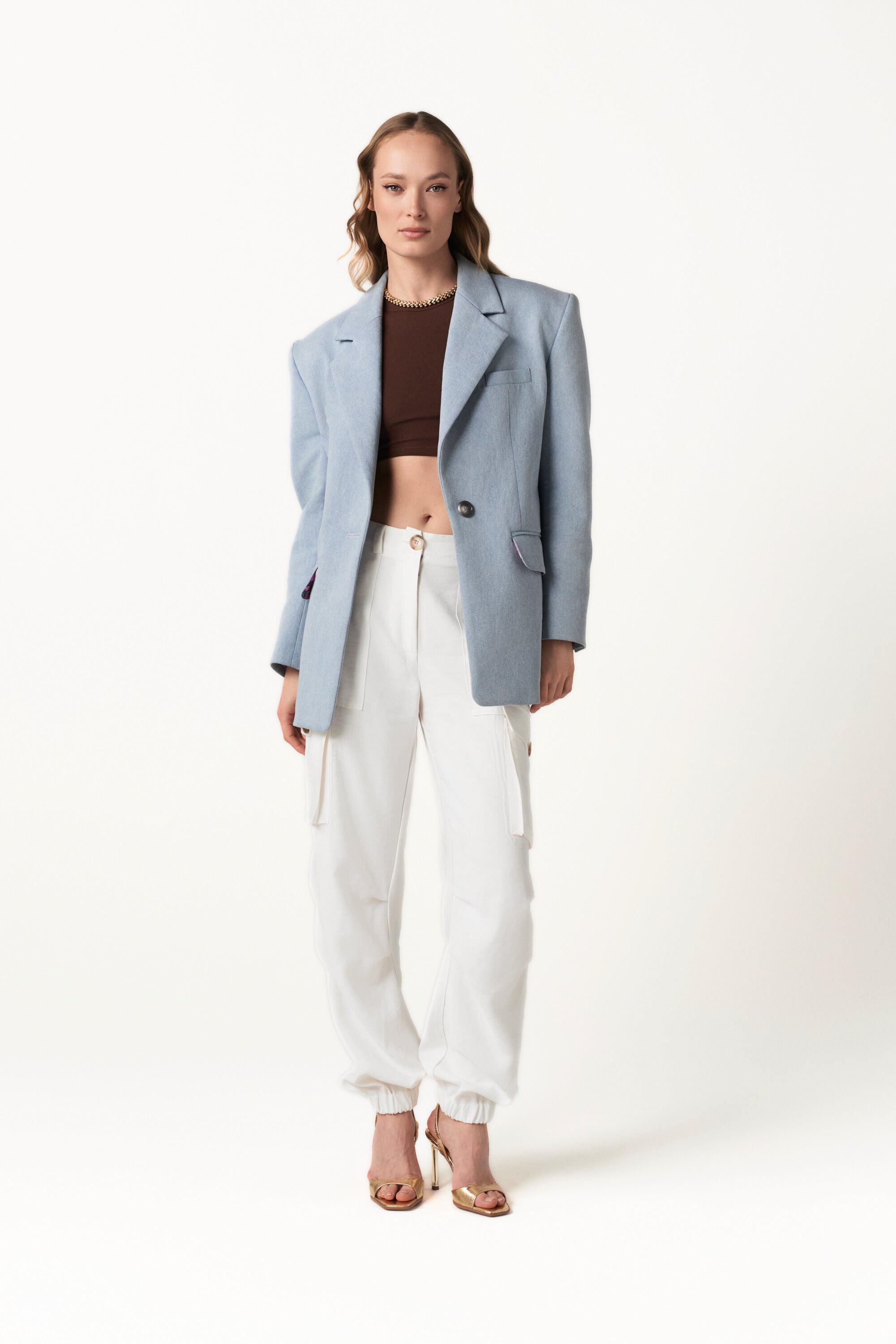 Jean taille mi-haute et jambe large « Love Journey »