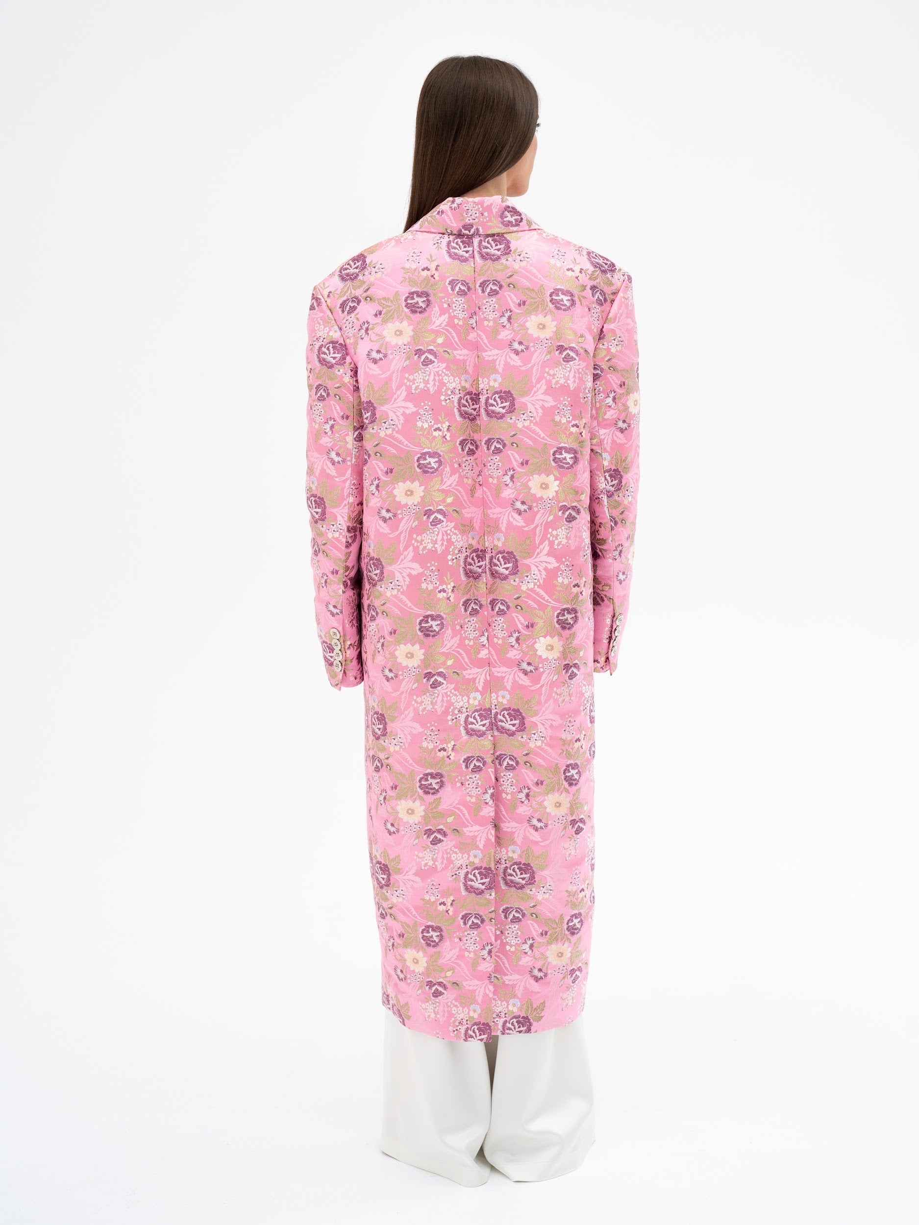 TSUBOMI PINK JACQUARD COAT