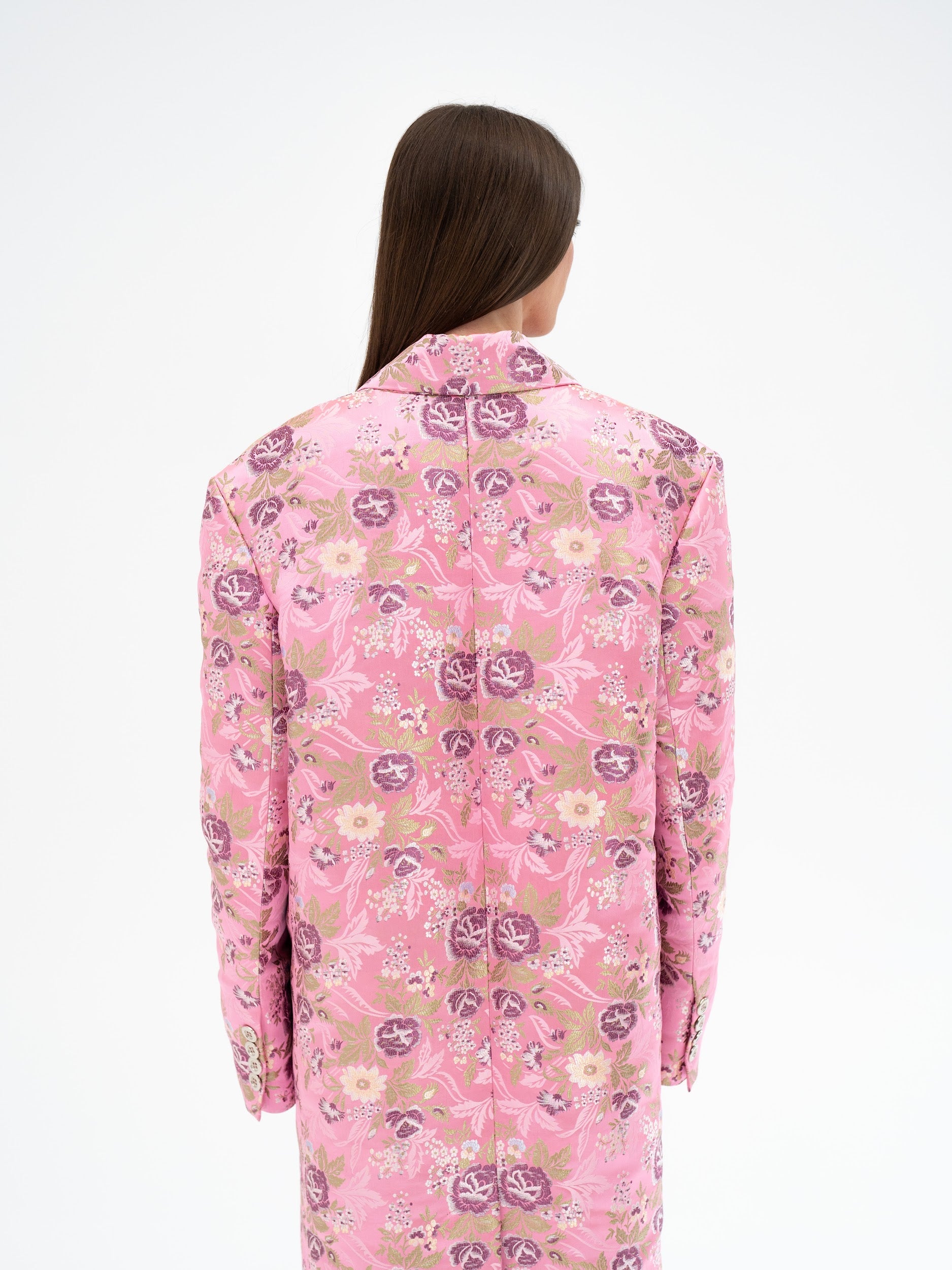 TSUBOMI PINK JACQUARD COAT