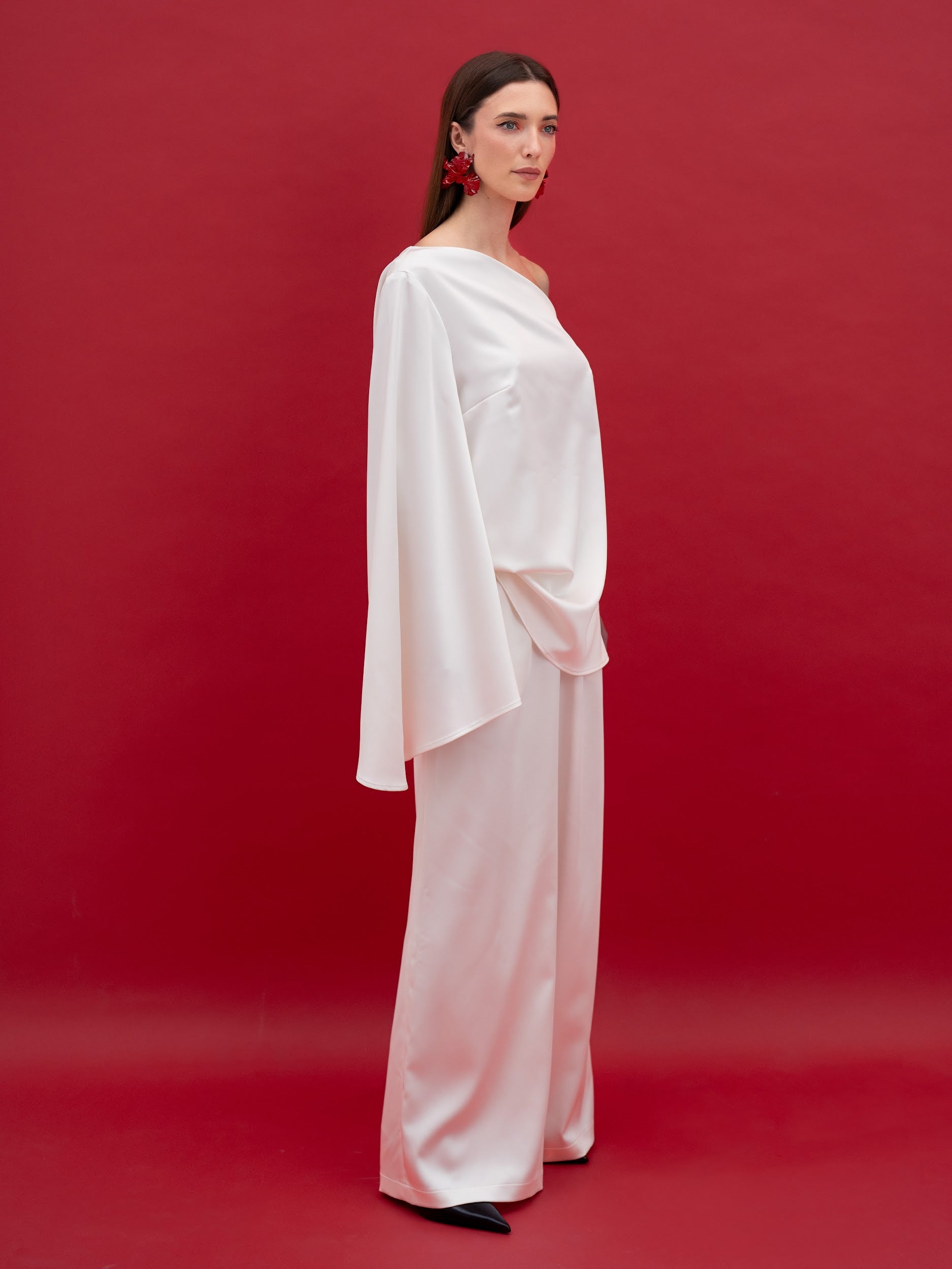 Jean taille mi-haute et jambe large « Love Journey »