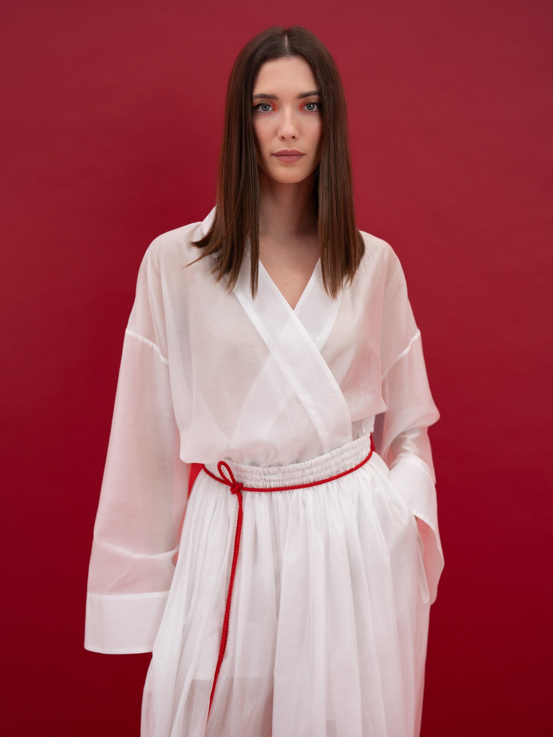 Jean taille mi-haute et jambe large « Love Journey »