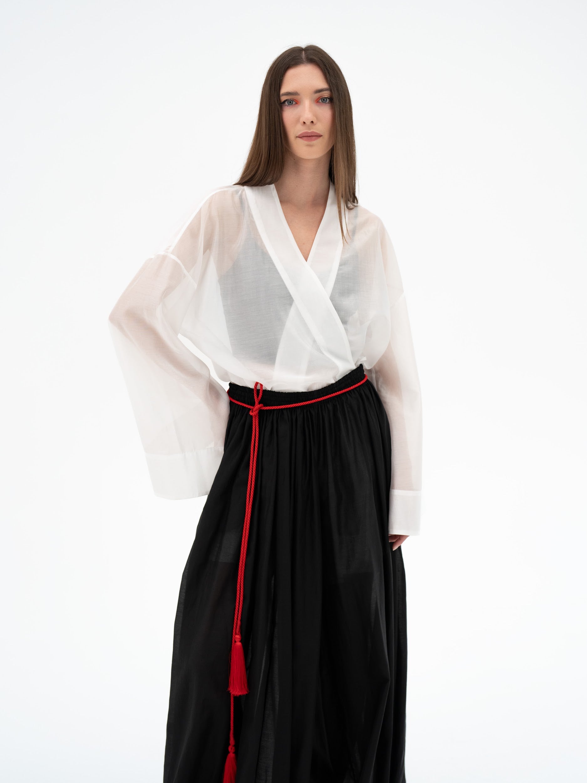 Jean taille mi-haute et jambe large « Love Journey »