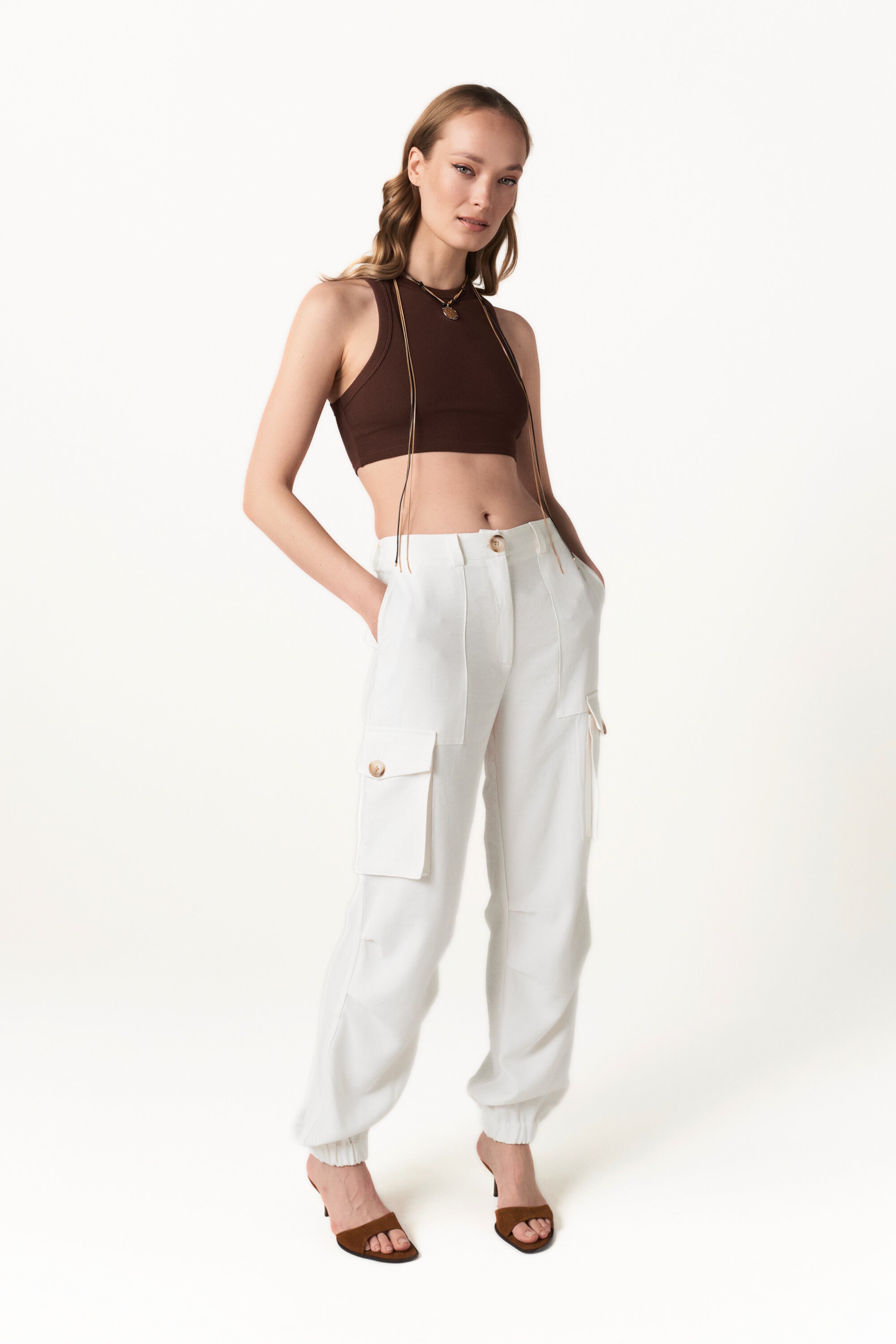 Jean taille mi-haute et jambe large « Love Journey »