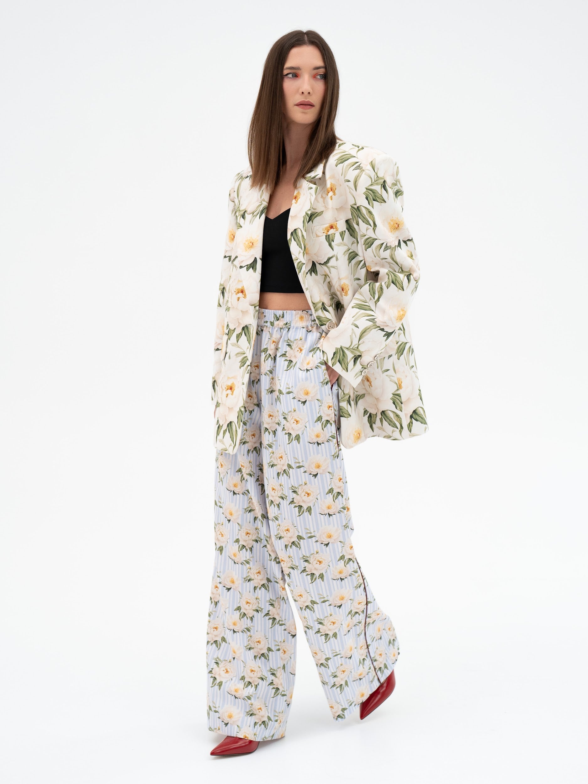 Jean taille mi-haute et jambe large « Love Journey »