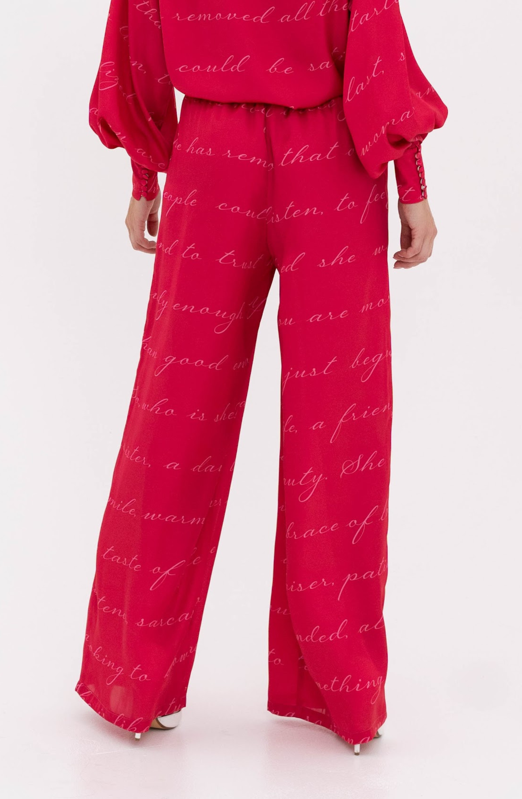 Silk Palazzo Pants “Madly in Love”