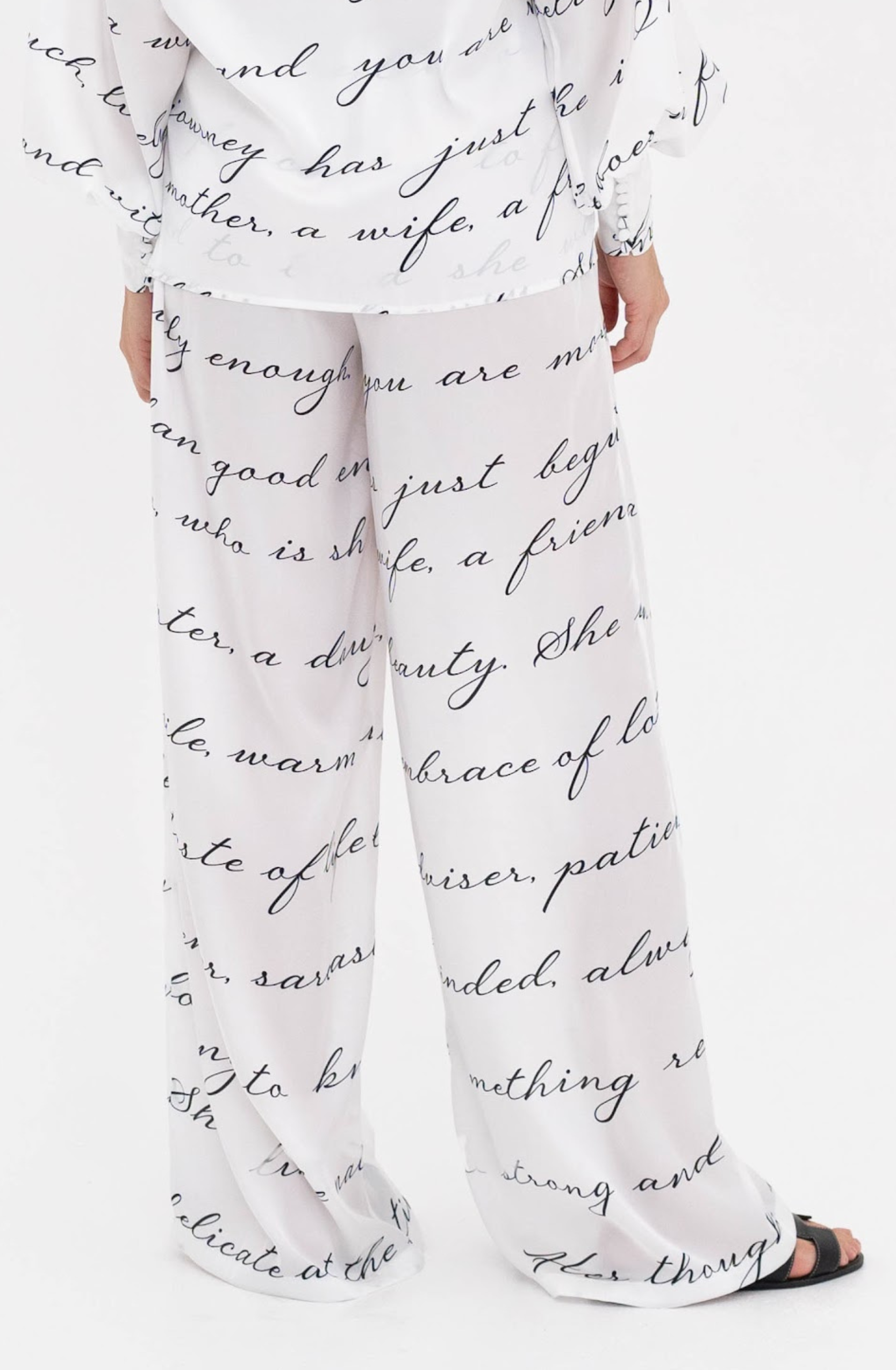 Silk Palazzo Pants “Wind Wisdom”